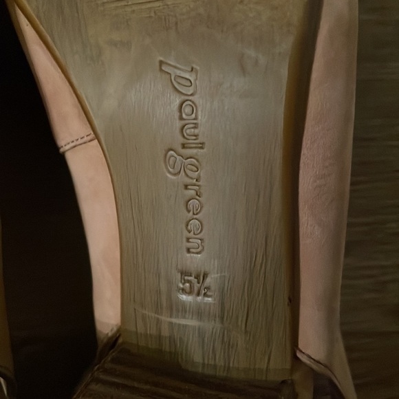 Paul Green 'Mattie' Slingback Suede Sandal Shoes Beige 5.5 - Picture 6 of 6